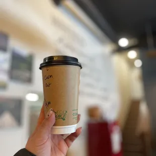 Caramel latte with oatmilk