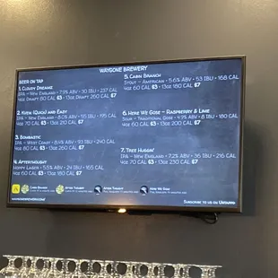 Menu as of 11/5/2023