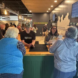 customers at the counter
