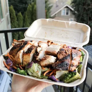 Samurai Chicken Teriyaki with noodles and added veggies for $1 more