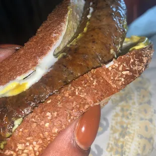 Lamb sausage for lunch
