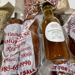 a variety of sausages