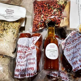 a variety of food items