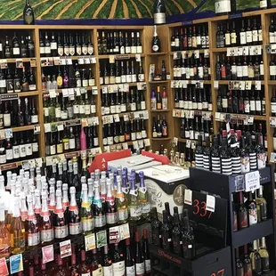 a large selection of wines
