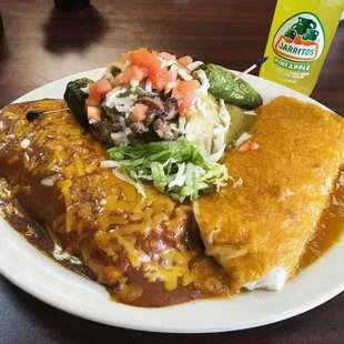 Showing casing three of our burritos!