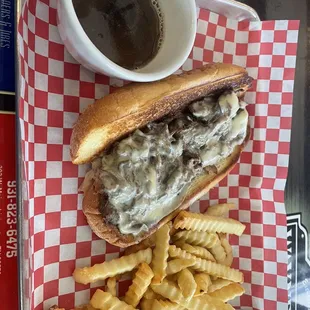 French Dip with fries.  Pretty darn good.