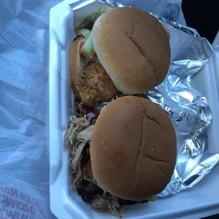 Catfish sandwich and a hot boy