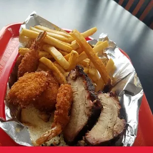 Butterfly shrimp and a couple of bones!