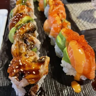 Dragon Roll and Spring Mango Roll