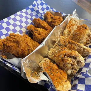 Jacob's wet sauce and funnel cake wings