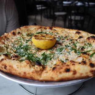 Clam pizza