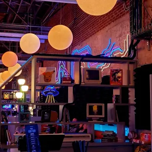 the neon lights of the night