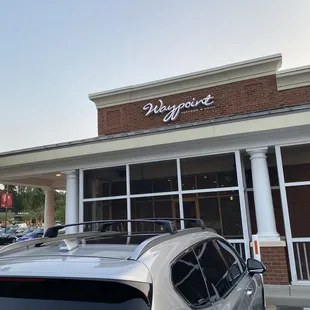 the front of the restaurant