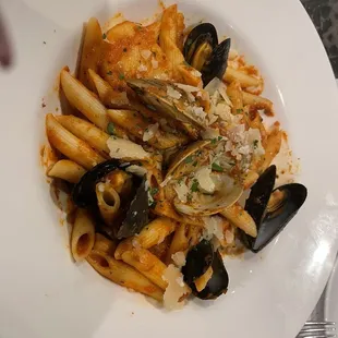 Seafood Fra Diablo with pasta