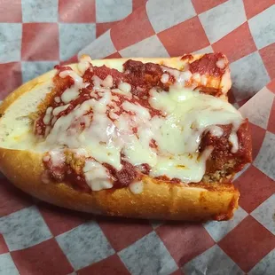 Meatball parm. 1/2 large.