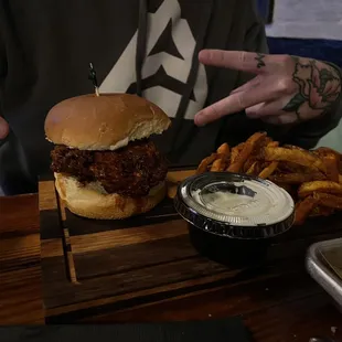 Nashville hot chicken sandwich