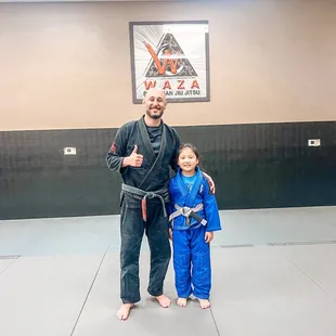 Getting promoted to grey belt at Waza BJJ!