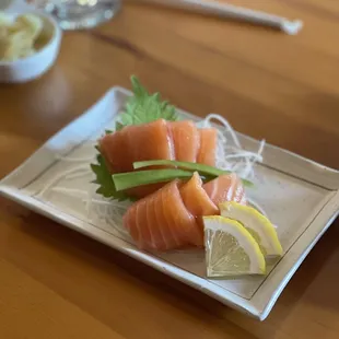 Salmon sashimi
