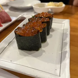 Salmon roe sushi