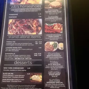 Menu - October 1, 2024