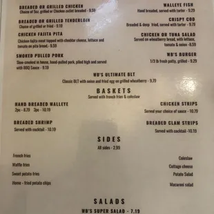 Sunday Lunch Menu continued