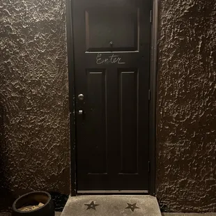 a door with a star on it