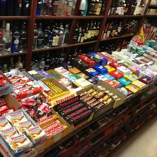 a wide selection of liquor and beverages