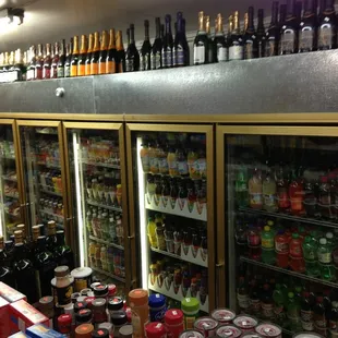 a display of bottles of alcohol