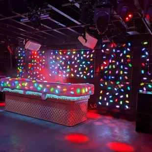 Upstairs rooftop DJ booth.