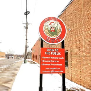 a sign for the public