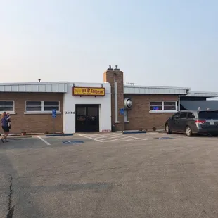 Located in the middle of nowhere, on the grounds of the airport