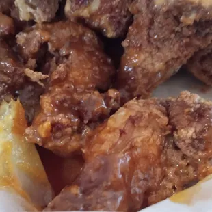 Look at that sticky sweet sauce on the bottom. Yummy.