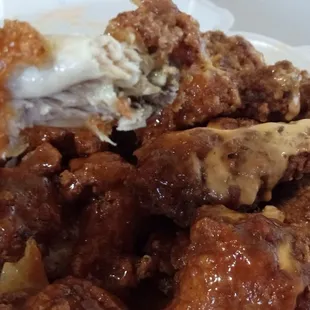 Sweet Heat mixed with Sweet Garlic and Cajun Ranch Sauce!