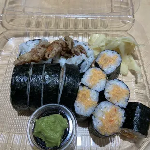 Spicy Tuna Maki Sushi, Spider Roll