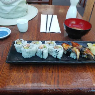 Valencia roll and unagi