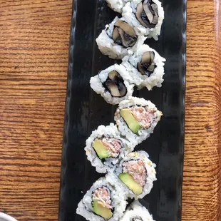 From top to bottom: Portobello Maki, California Maki Sushi