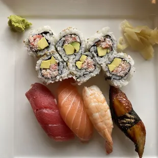 sushi, sashimi, sushi and sashimi, food