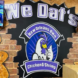 a sign for the restaurant