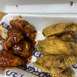 chicken wings and bbq sauce