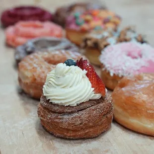 a variety of doughnuts
