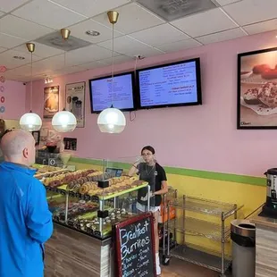customers in a donut shop