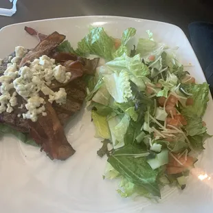 Bunless burger with salad...is that a salad?