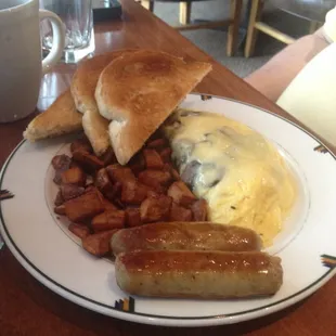 Sharp cheddar cheese omelet