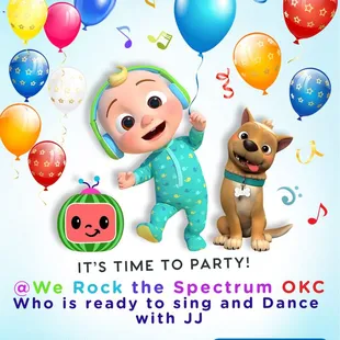 J J is always a hit! We all have kids who love the music off CoComelon. Come have a fun day with us.