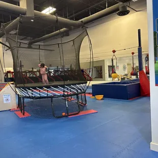 Trampoline and zip line