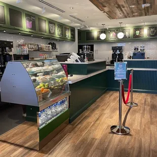 the inside of a restaurant