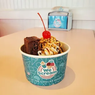 Brownie sundae (I left out whipped cream)