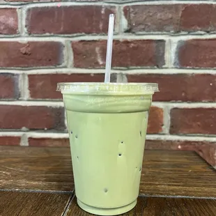 Iced matcha latte