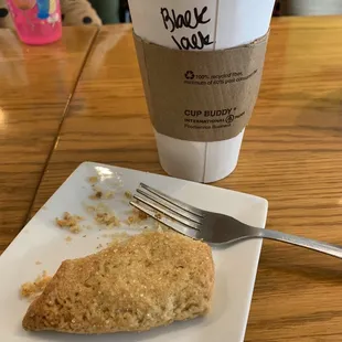 Butterscotch scone and Black Jack tea - the scone was so good I was eating it before I could take a picture!