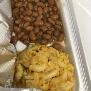 Sweet Baked Beans and Mac &amp; Cheese